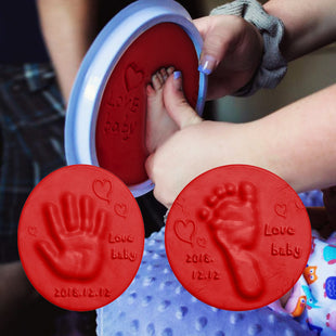 Bricolaje Cuidado del bebé Barro para huellas de manos y pies Huella de mano Huella de pie Huella dactilar Juguete antiestrés para niños