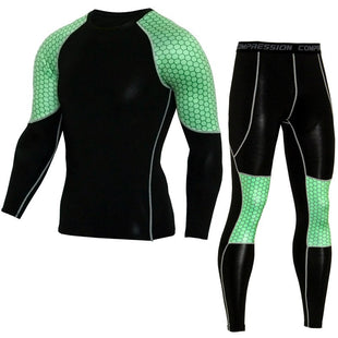 Conjunto de dos piezas deportivo/para gimnasio de compresión para hombre