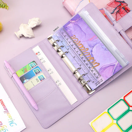 6 Loose leaf Binder Journal Book Marbling Notebook