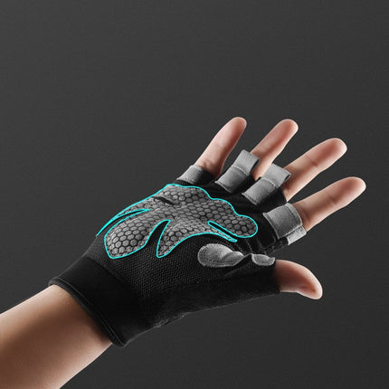 Weightlifting Half-Finger Gloves Breathable Non-slip polyester