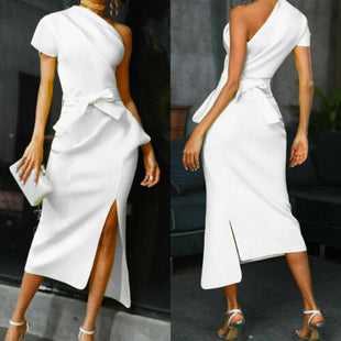 Sexy wrap hip dress