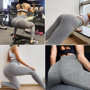 Pantalones de yoga/gimnasio ajustados de compresión para mujer