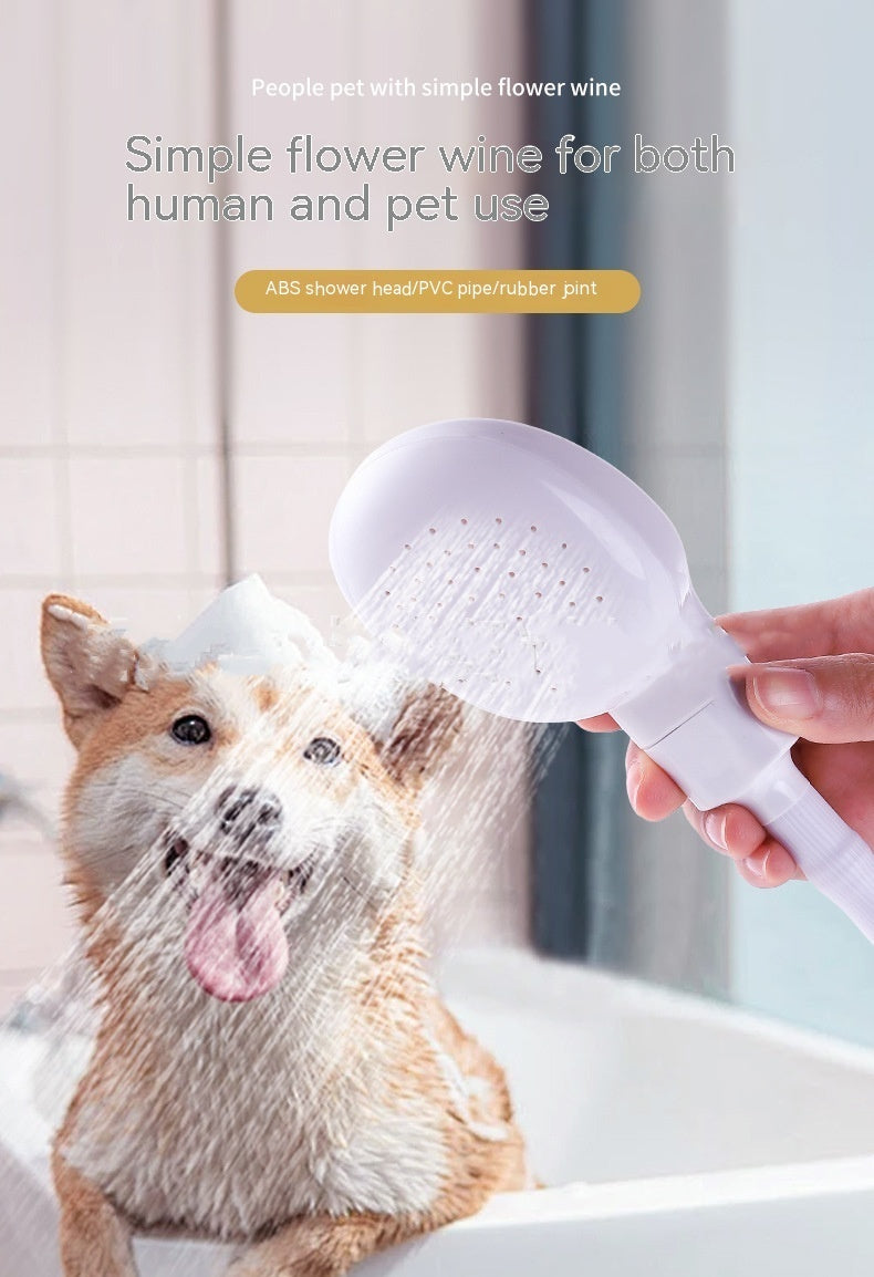 Boquilla de ducha para mascotas, ducha doméstica, artículos de limpieza para perros y gatos