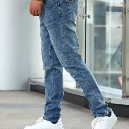 Men's Jeans Gray Trousers Stretch Skinny