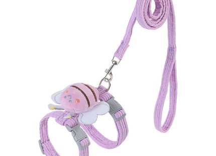 Cat Harness Leash Set With Cute Bee Plaid Cats Escape Proof - Adjustable Kitten Harness For Large Small Cats, Lightweight Soft Petsafe Harness Yellow Plaid Bee
