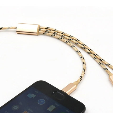 Three-in-one Data Cable USB Cable Short TYPE-C Mobile Phone Universal Three-in-one Charge Cable