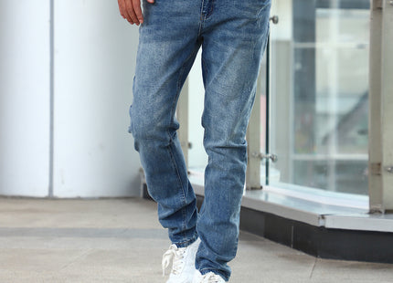 Men's Jeans Gray Trousers Stretch Skinny