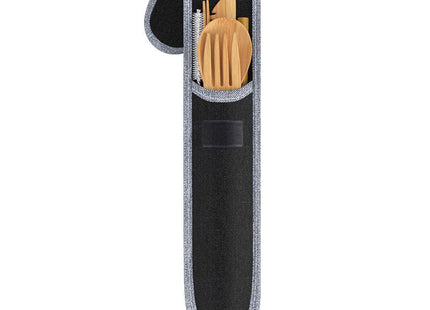 Portable Travel Bamboo Cutlery Cutlery Stainless Steel Straw Chopsticks Cutlery Set