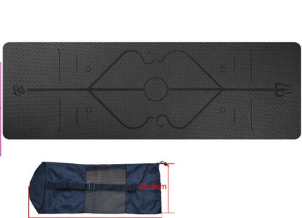 TPE yoga mat body position line 6mm non-slip environmental protection fitness yoga mat