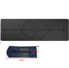 TPE yoga mat body position line 6mm non-slip environmental protection fitness yoga mat