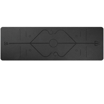 TPE yoga mat body position line 6mm non-slip environmental protection fitness yoga mat