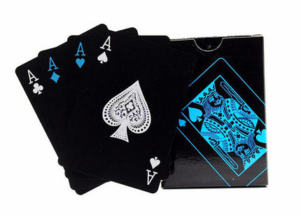 Waterproof Black Plastic Poker Board Game Card PVC Magic Playing Card Solitaire