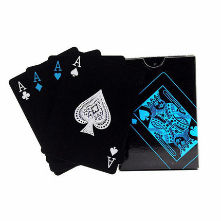 Waterproof Black Plastic Poker Board Game Card PVC Magic Playing Card Solitaire