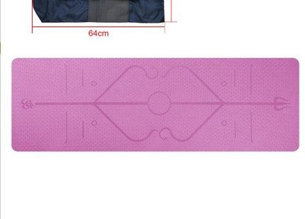 TPE yoga mat body position line 6mm non-slip environmental protection fitness yoga mat