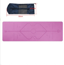 TPE yoga mat body position line 6mm non-slip environmental protection fitness yoga mat