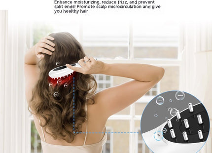 New Electric Anion Hair Care Hair Brush Micro Current Red Blue Light Vibration Massage