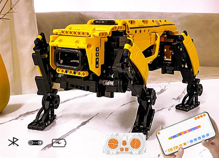 Children's Programming Robot Building Blocks Mechanical Dog Assembled Remote Control Toys