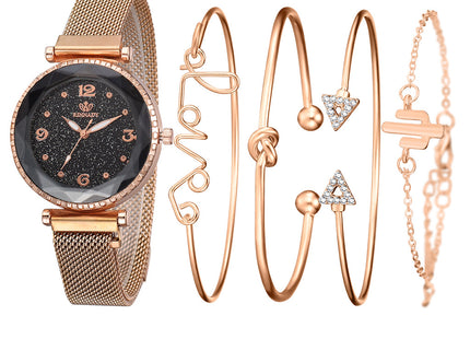 Women Watches Starry Sky Magnet Buckle Fashion Bracelet Wristwatch Roman Numeral Simple Clock Gift