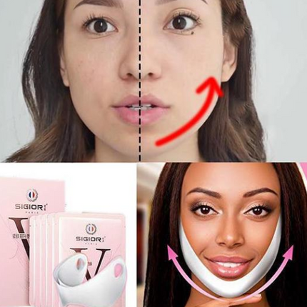 Firming small v face mask lifting hook ear face stickers artifact big pie face