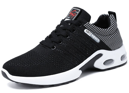 Fashion Mesh Shoes With Striped Design Men Outdoor Breathable  Lace-up Sneakers Csual Lightweight Running Sports Shoes For Men