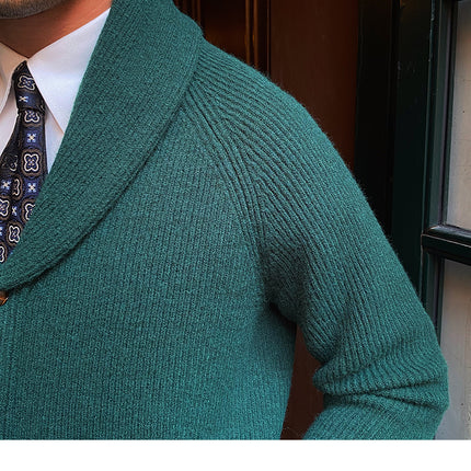 Thick Vintage Knitted Cardigan For Men Retro