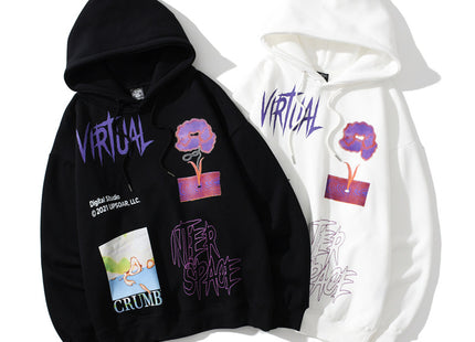 A Fleecy Printed Jumper And Hoodie