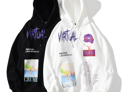 A Fleecy Printed Jumper And Hoodie