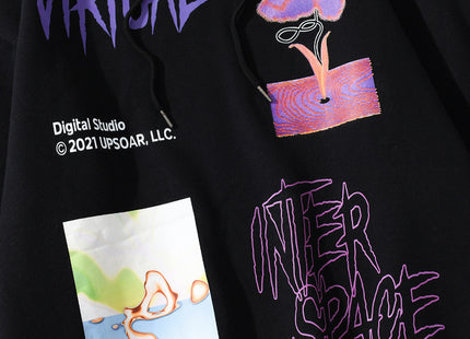 A Fleecy Printed Jumper And Hoodie