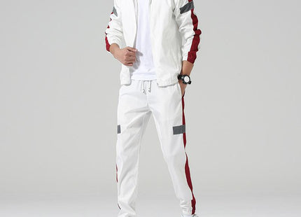Leggings Pants Stand Collar Jacket Sportswear Suit Men
