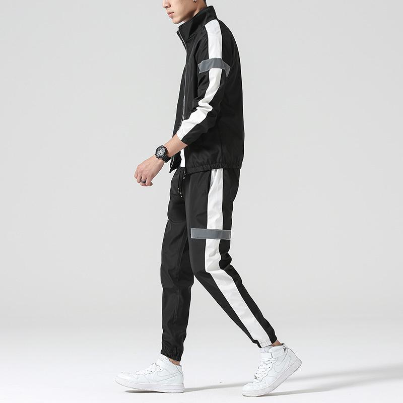 Pantalones Leggings Chaqueta con Cuello Alto Traje Deportivo para Hombre