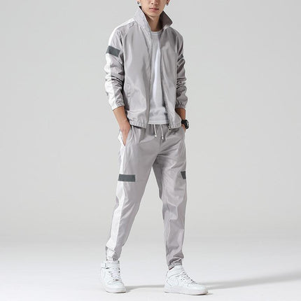 Leggings Pants Stand Collar Jacket Sportswear Suit Men