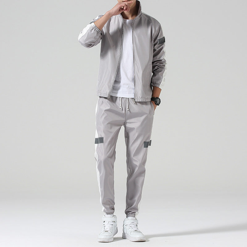 Pantalones Leggings Chaqueta con Cuello Alto Traje Deportivo para Hombre