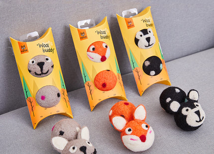 Colorful Felt Stretch Ball Cat Toy Ball Pet Toy With Small Bell Sound Play Cat Toys Creative Interactive Cat Dog Chew Toy