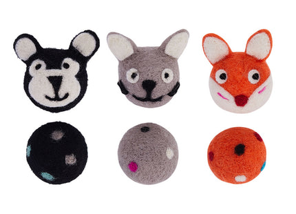 Colorful Felt Stretch Ball Cat Toy Ball Pet Toy With Small Bell Sound Play Cat Toys Creative Interactive Cat Dog Chew Toy