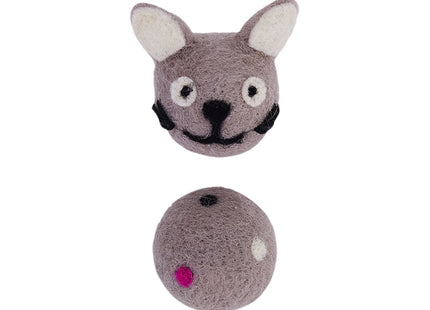 Colorful Felt Stretch Ball Cat Toy Ball Pet Toy With Small Bell Sound Play Cat Toys Creative Interactive Cat Dog Chew Toy