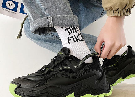 new fashion men"s shoes spring Korean retro daddy shoes fashion running shoes leisure thick soled shoes