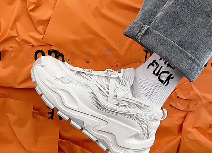 new fashion men"s shoes spring Korean retro daddy shoes fashion running shoes leisure thick soled shoes