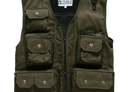 Multi-pocket Men's Canvas Fishing Vest