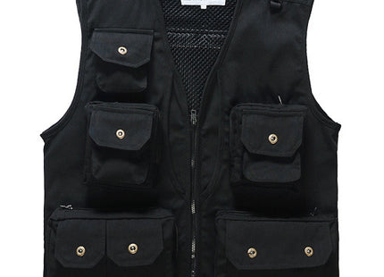 Multi-pocket Men's Canvas Fishing Vest