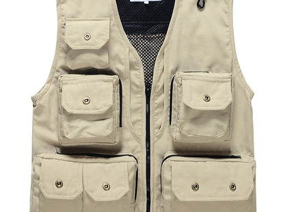 Multi-pocket Men's Canvas Fishing Vest