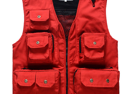 Multi-pocket Men's Canvas Fishing Vest