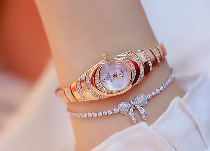 Ladies Gold Watch Diamond Wristwatch Female Fashion Bracelet Watches Women Full Diamond Watch