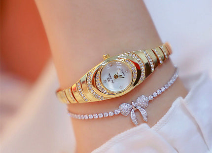 Ladies Gold Watch Diamond Wristwatch Female Fashion Bracelet Watches Women Full Diamond Watch