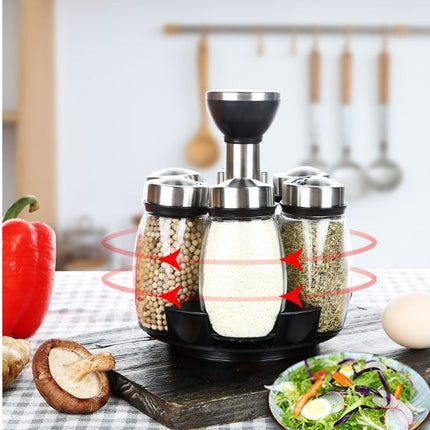 Spice Bottle Lightweight Strong Sealing Durable Rotated Spice Shelf Rack