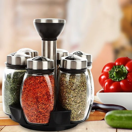 Spice Bottle Lightweight Strong Sealing Durable Rotated Spice Shelf Rack
