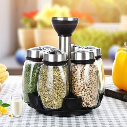 Spice Bottle Lightweight Strong Sealing Durable Rotated Spice Shelf Rack