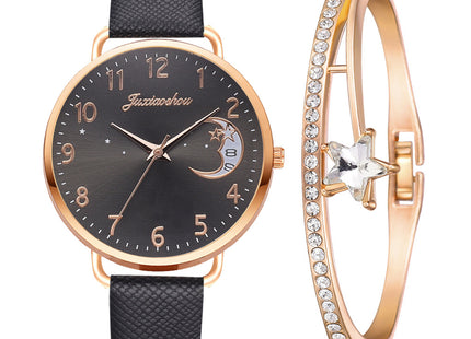 Lovely Moon Pattern Quartz Watch for Women With Strap Dial Ladies Wristwatch Montre Femme Relogio Feminino Reloj Mujer Drop Ship