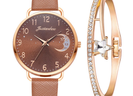 Lovely Moon Pattern Quartz Watch for Women With Strap Dial Ladies Wristwatch Montre Femme Relogio Feminino Reloj Mujer Drop Ship