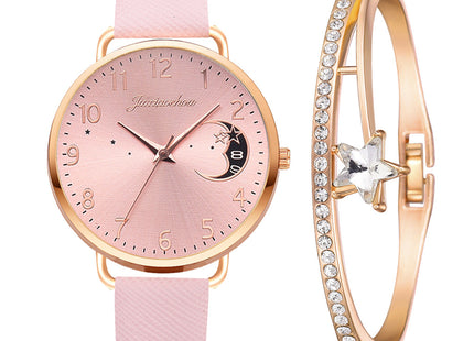 Lovely Moon Pattern Quartz Watch for Women With Strap Dial Ladies Wristwatch Montre Femme Relogio Feminino Reloj Mujer Drop Ship