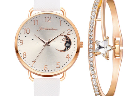 Lovely Moon Pattern Quartz Watch for Women With Strap Dial Ladies Wristwatch Montre Femme Relogio Feminino Reloj Mujer Drop Ship
